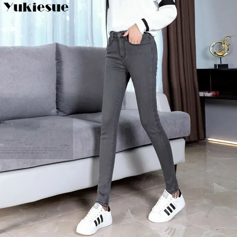 2022 Winter Jeans For Women high Waist Jeans Female Trousers Thickened Jeans clothe Velvet Thick Warm push up mom Jeans woman