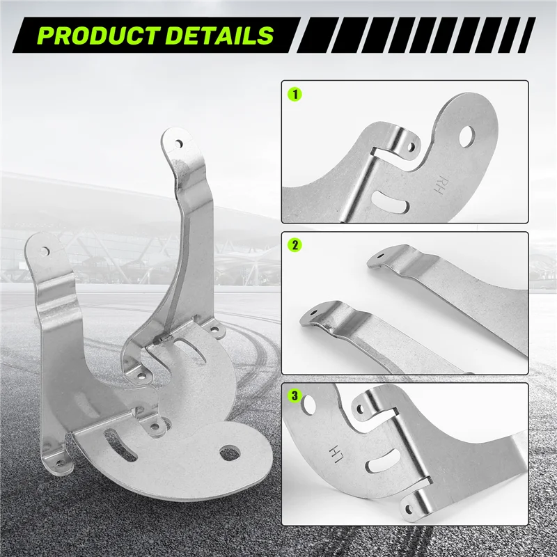 

A69R-Stainless Steel Car Front Grille Spot Light Fixing Bracket For-BMW Mini R50 R52 R53 2001-2007