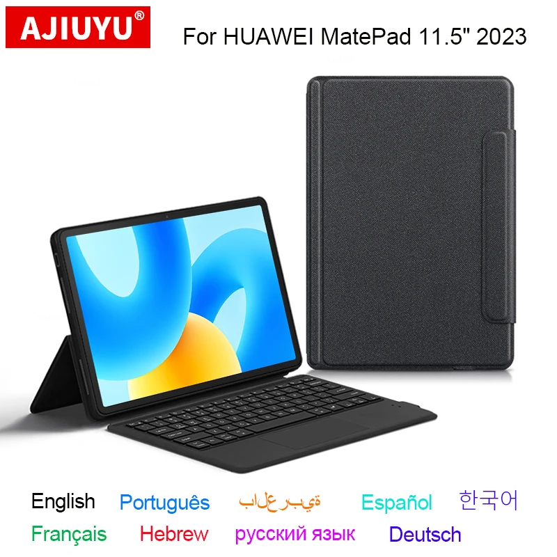 

Smart Keyboard Case For HUAWEI MatePad 11.5 Inch 2023 Cover BTK-W00 Tablet PC Bluetooth Keyboard Stand Cases TPU Shell Funda