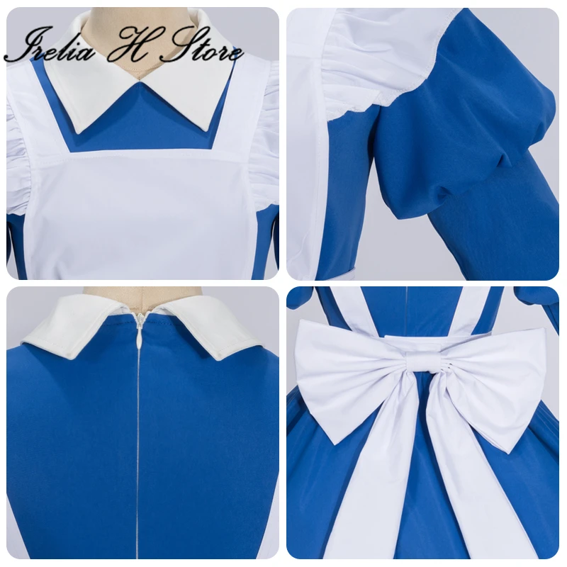 Irelia H 사쿠라 카드 캡쳐 사쿠라 앨리스 코스프레 의상 여성용 메이드 복장 코스프레 애니메이션