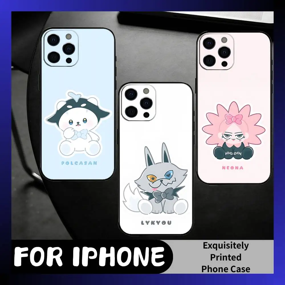 F-Freenbecky 4-ELEMENTS TV Series Motif Phone Case For iPhone17,16,15,14,13,12 Plus,Max Soft Silicone Black Cover