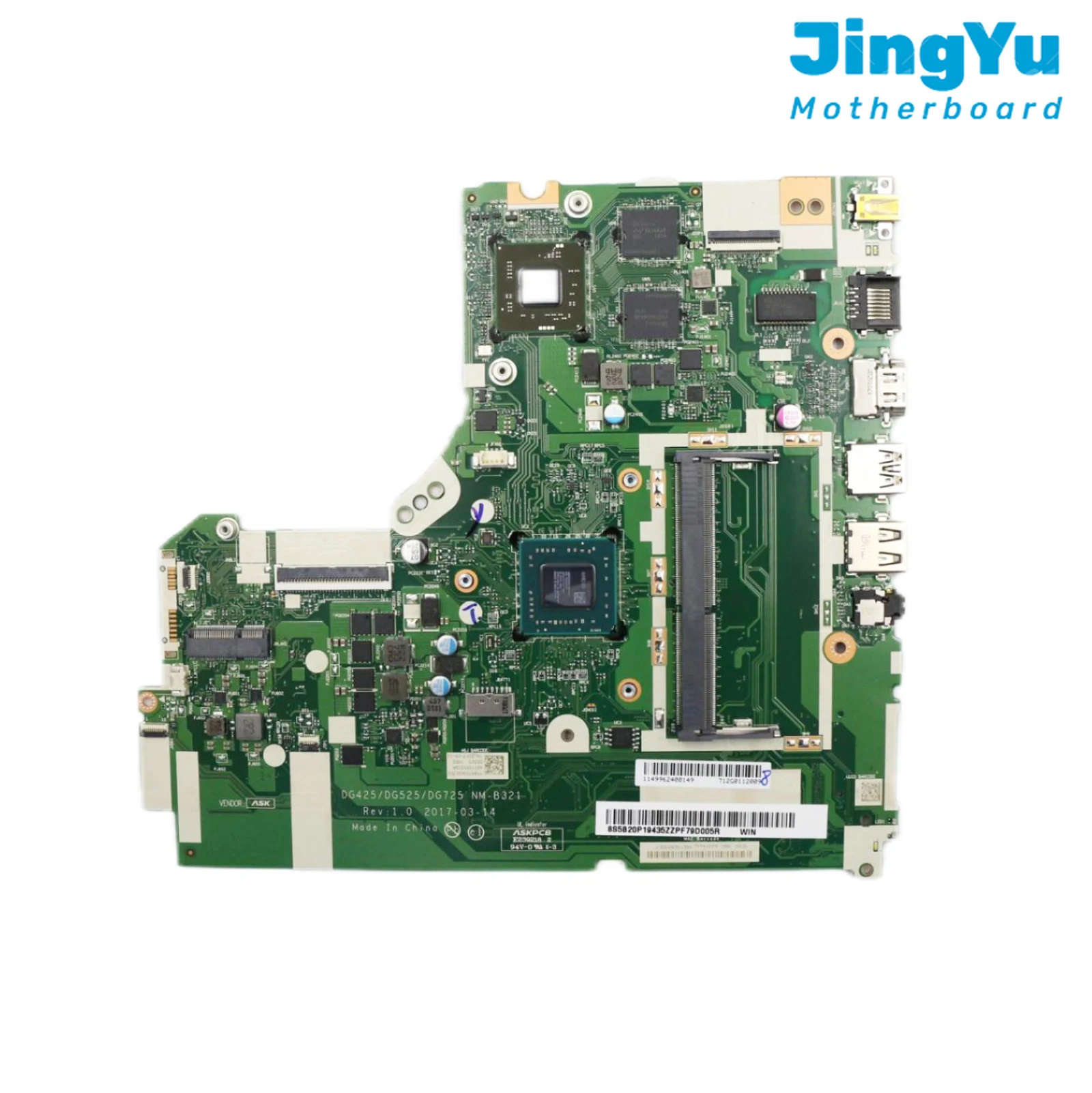 

For Lenovo Ideapad 320-15AST Laptop Motherboard NM-B321 Mainboard A6-9220 A9-9425 CPU Radeon 530 2G GPU DDR4