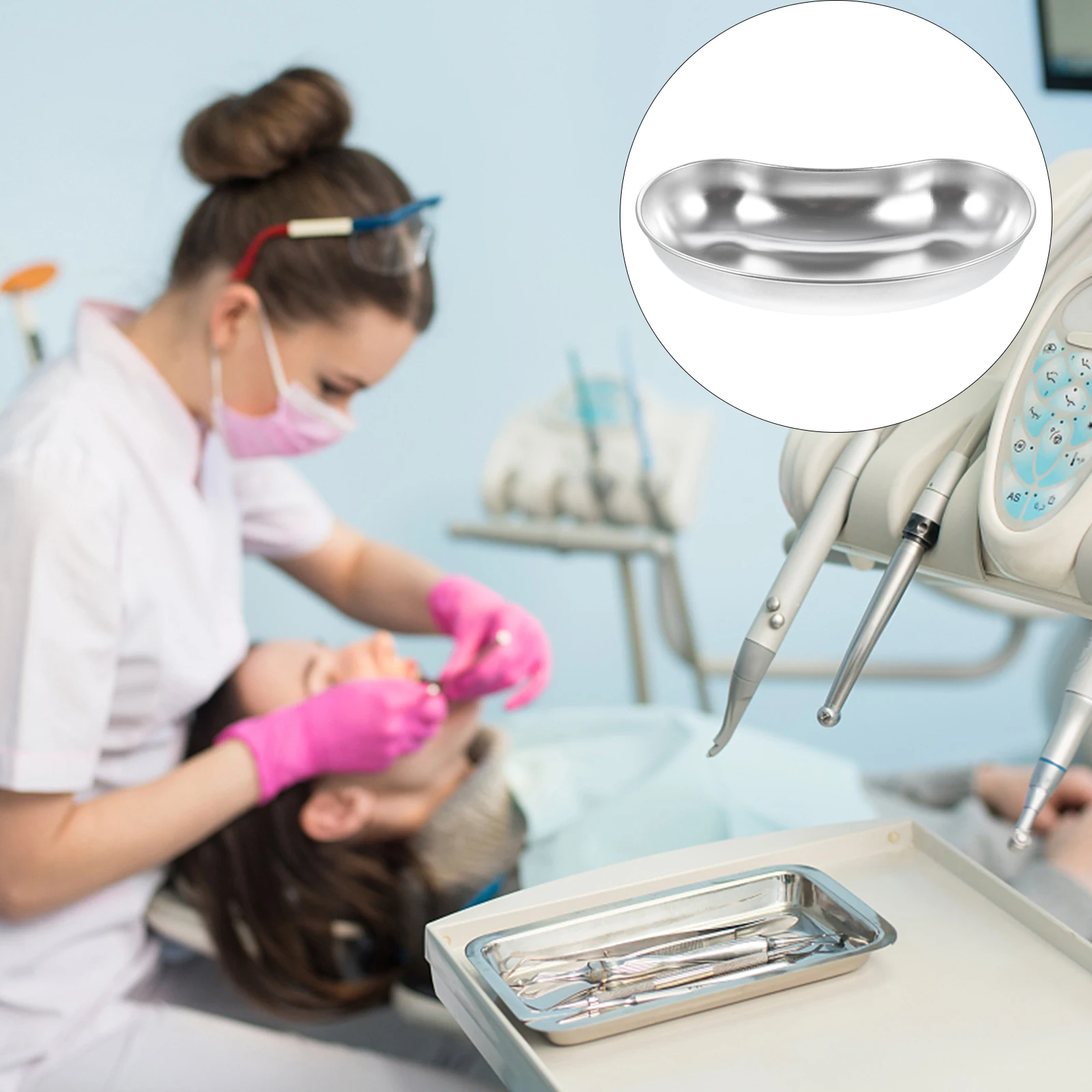 

1pc Stainless Steel ney Tray 304 Medical Surgical Instrument Clinical Tray For Laboratory Specimen Fluids Collection Polished