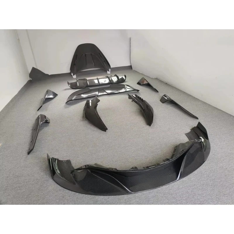 Upgrade to  Carbon Fiber Front Lip Rear Diffuser Spoiler Side Skirts Mudguard Hood Body Kit for  720s Body Kit
