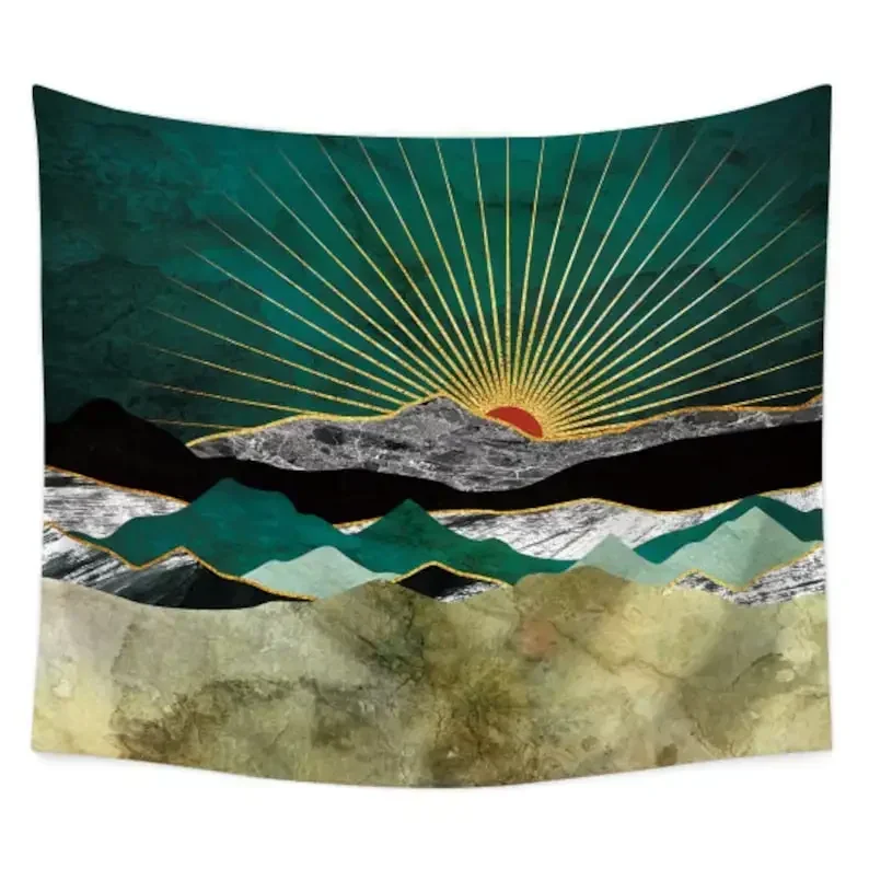 Forest Sunrise tapestry  wall hanging tapestry  Mountain Forest wall decor  Rocky Mountain Forest Tapestry