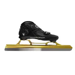 carbon fiber CT ice skates with 380mm 410mm 430mm 62 ice blade speed skates patines black blue White female field track race