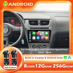 Android 16 Auto For Volkswagen Fox Cross Fox Space Cross 2010-2019 Wireless Carplay Car Radio GPS Navigation Multimedia Video BT