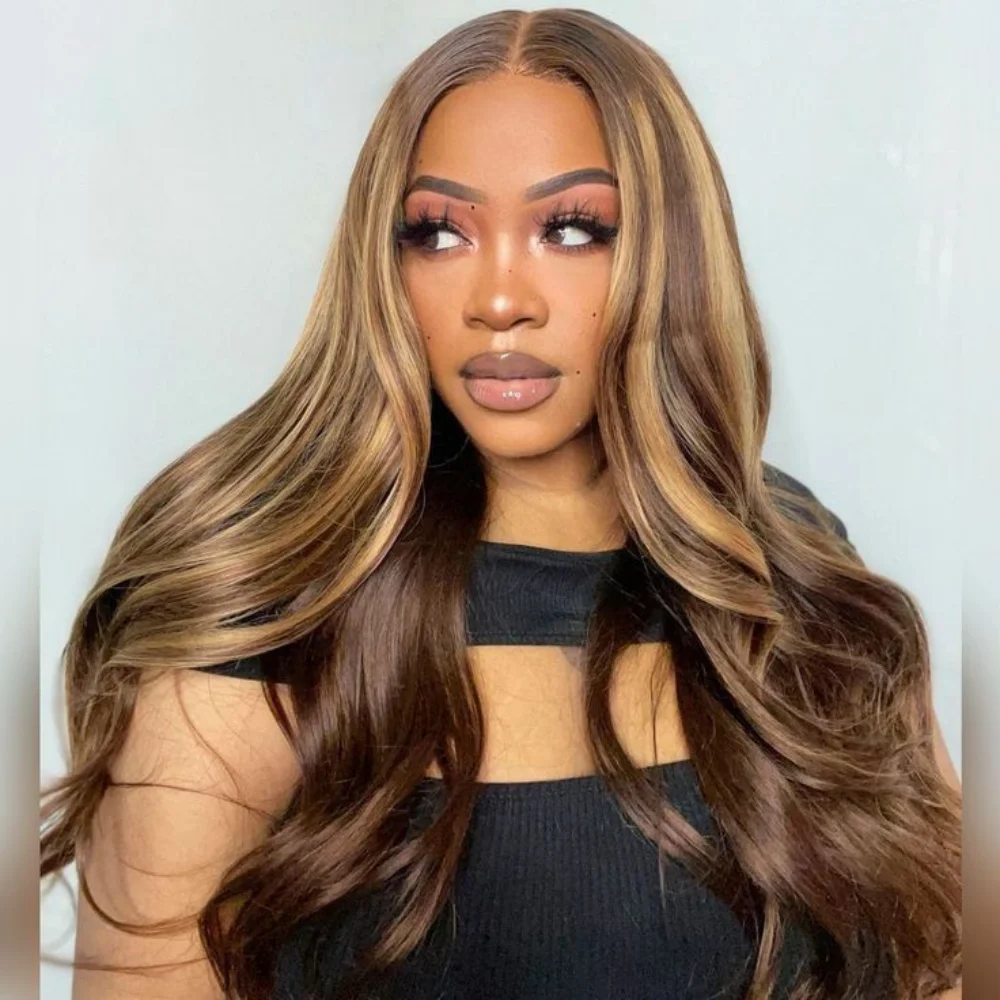 

Highlight 13x6 Body Wave Lace Frontal Human Hair Wig 100% 13x4 HD Transparent Lace Front Wig Human Hair Wigs For Women Brazilian