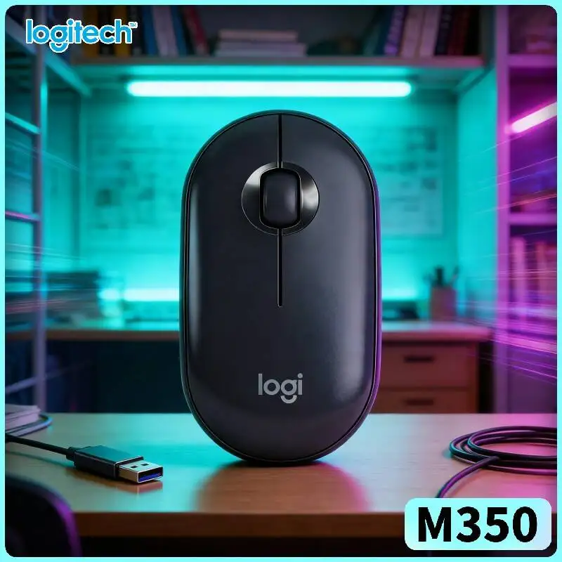 

Бесшумная офисная мышь Logitech M350 Pebble – минималистичный дизайн, двойное подключение, 18 месяцев автономной работы, совместимость с несколькими устройствами