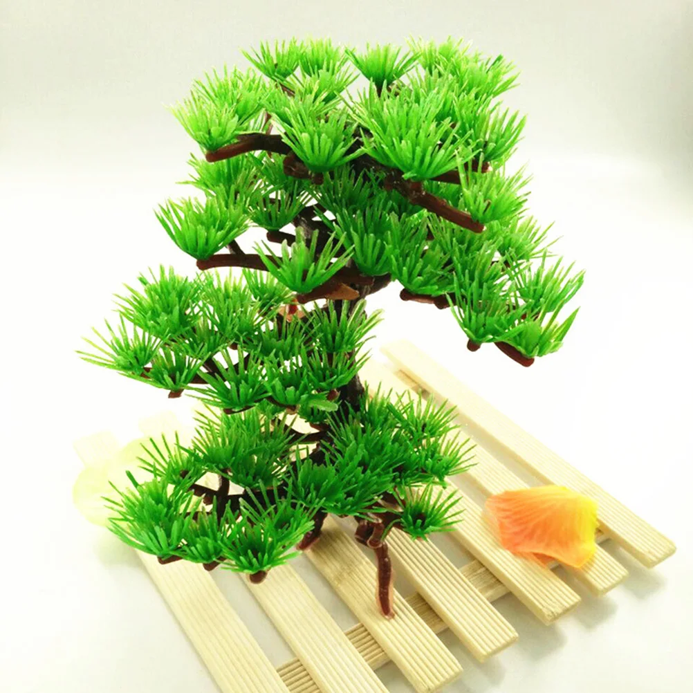 

Simulation Tree Plants Lifelike Faux Green Plastic Plants For Aquariums Decoration for Fish Tank Aquarium Pet Supplies