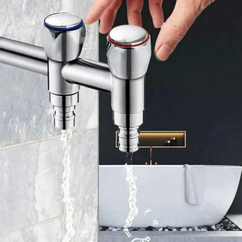 

1/2 шт., ручки для крана с горячей и холодной водой, металлические хромированные медные картриджи для крана, замена клапана, принадлежности для ванной комнаты и кухни