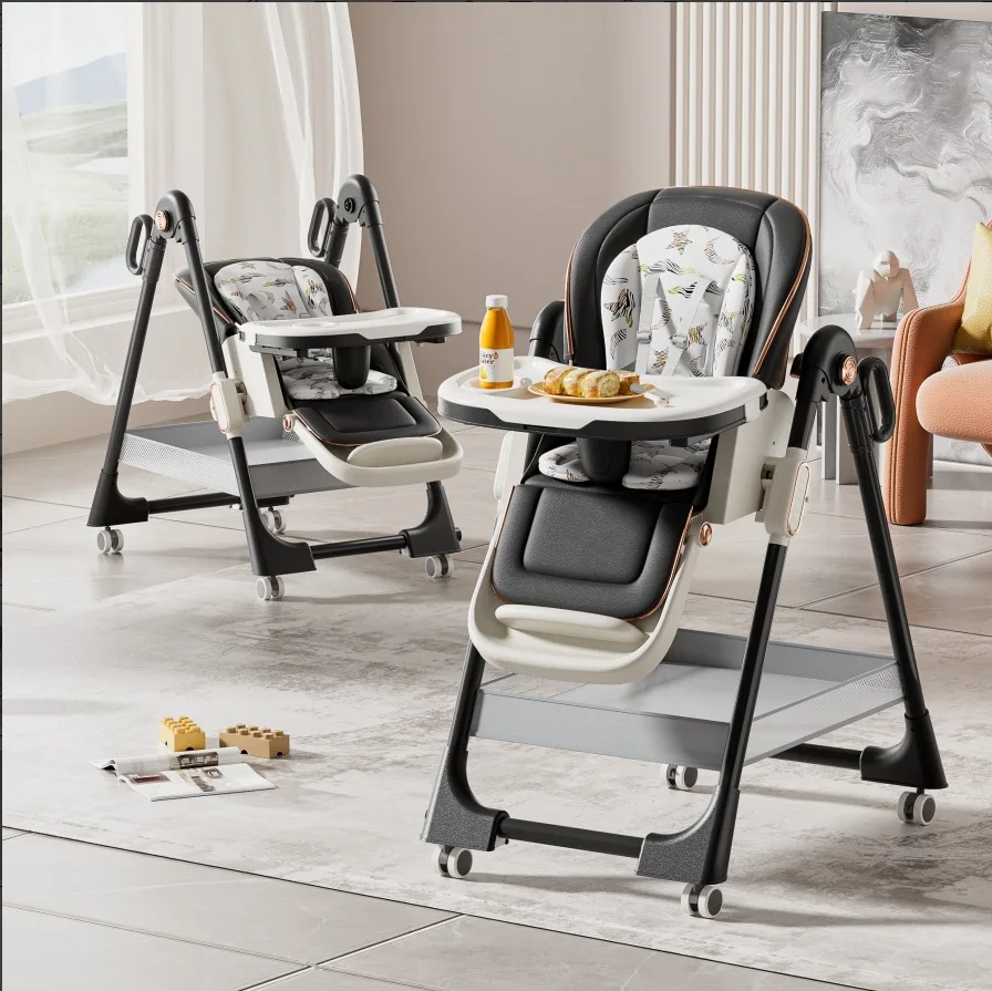 baby dining chair 0-6 years old can sit and lie down children's dining chair foldable two baby adjustable chair