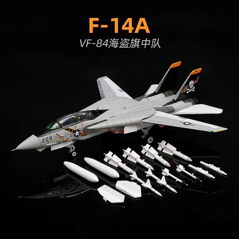 1:72 F14 Alloy Aircraft Model F-14a Fighter VF-84 Squadron Assembled Military Model Military Fan Fighter Decoration