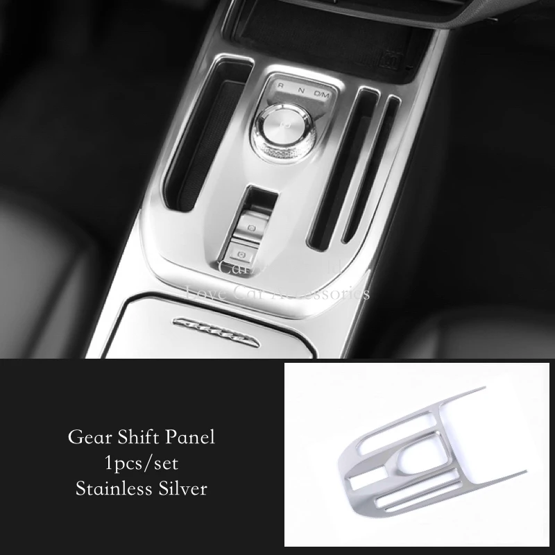 Stainless Car Gear Shift Door Lift Switch Air Outlet Vent Frame Trims Interior Decorate Accessories For Haval Jolion 2021-2024