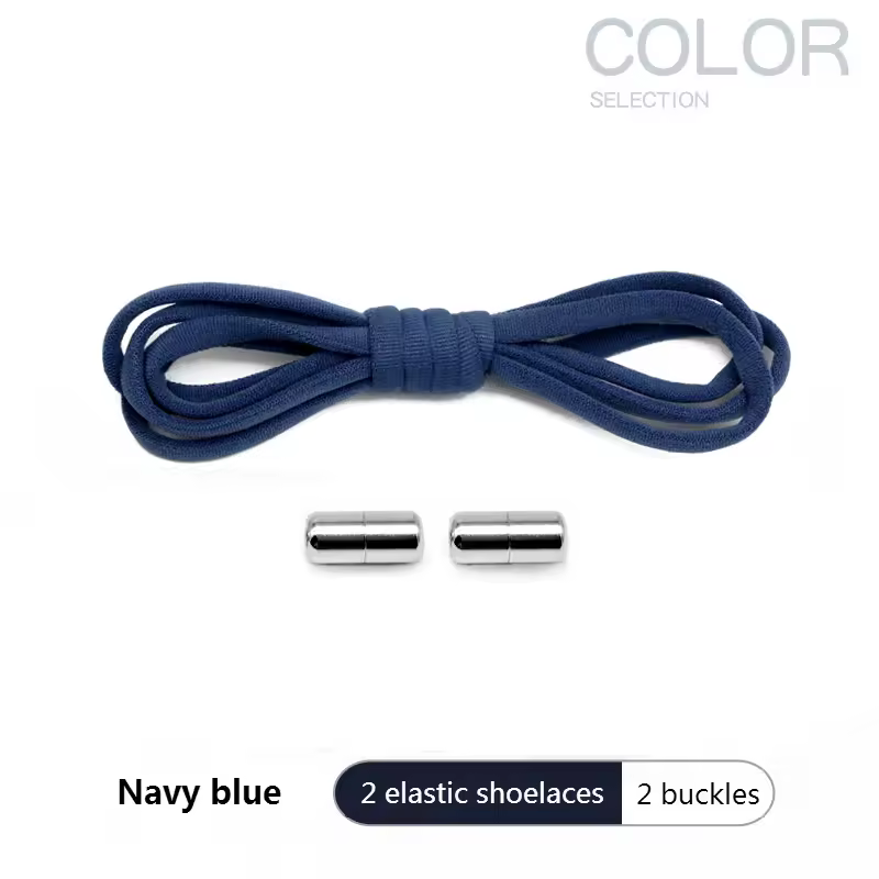 4Pcs/1Pair 100cm Elastic No Tie Shoelaces Metal Lock Shoe Laces For Kids Adult Sneakers Quick Shoelaces Semicircle Shoestrings - Image 7