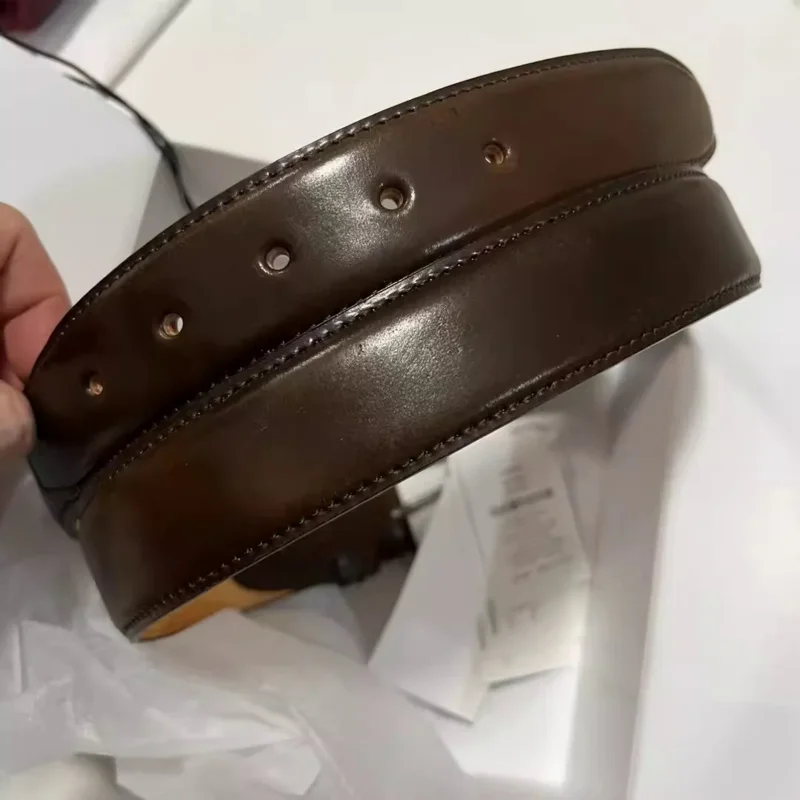 Vivim WMV cordovan Belt 35mm cordovan เข็มขัดหนังสไตล์ญี่ปุ่น