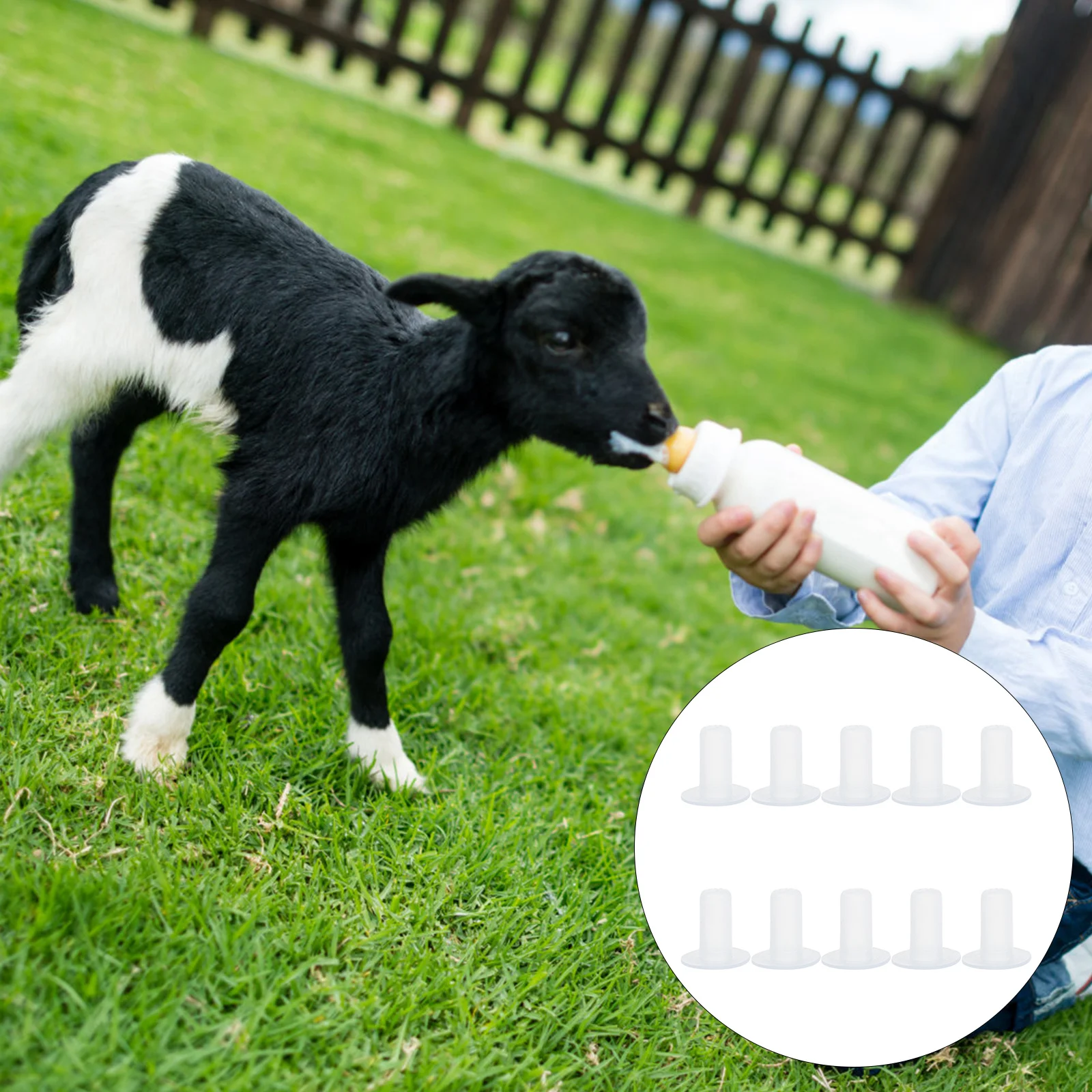 

10 шт., соски для бутылочек для кормления животных, анти-окуски, гладкая поверхность, подходят для поросят, овцы, теленка, ягненка, соски для кормления