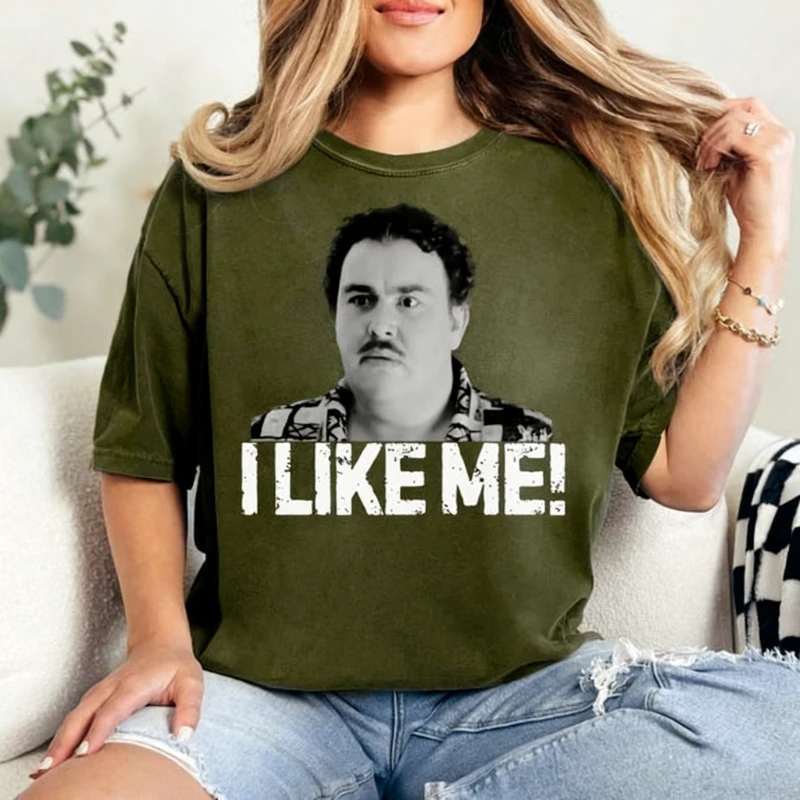 I Like Me John Candy Tshirt Movie 80s Graphic Tee Del Griffith Quote Funny Crewneck High Quality Cotton Printed T-shirt Tops