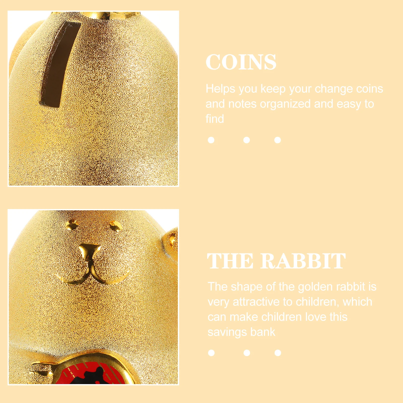 

Lovely Bunny Piggy Bank Decorative Coin Jar for Kids Money Storage Box Zodiac Rabbit Shape Desktop Ornament Gift New Year