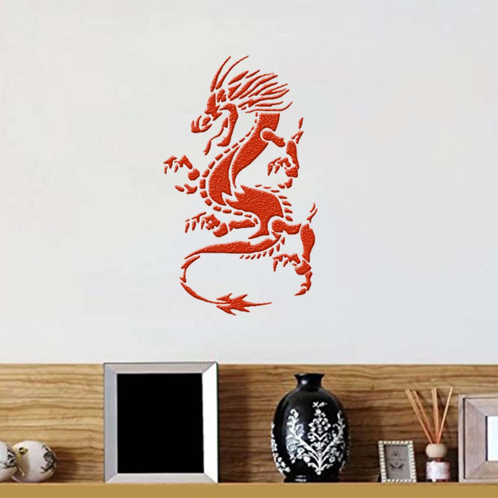 2pcs Plastic Animal Stencil Template Lion Dragon Tiger Painting Stencils for Kid Adult DIY Painting