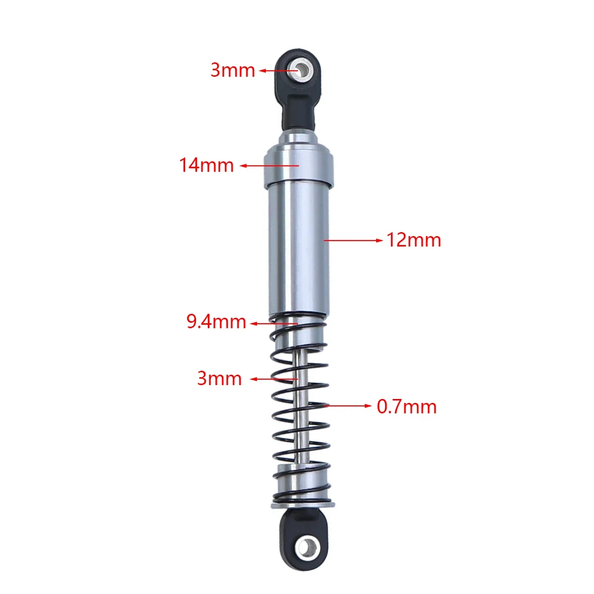 Aluminum Big Bore Oil Shock Absorbers 75mm 85mm 95mm 105mm 115mm For 1/10 RC Crawler LCG Cheater Rigs Capra SCX10 90046 TRX4