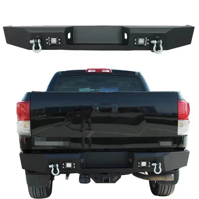 

Newest 4x4 Off-Road Accessories Steel Rear Bumper With LED Aftermarket Black Guard For Tundra 2014-2017