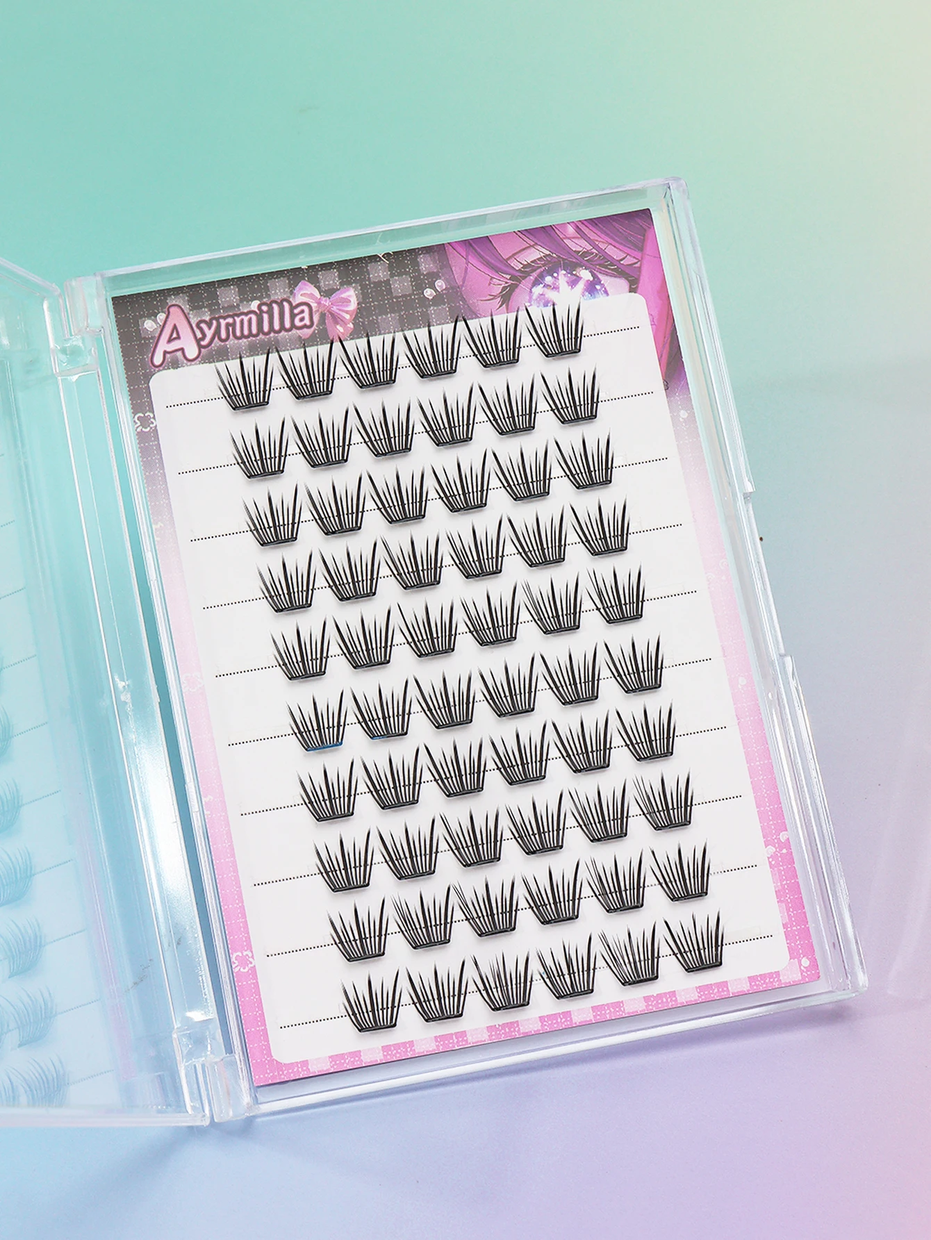 10 rows of natural female group love bean, fox eye, cat eye, no need for glue, convenient and reusable false eyelashes