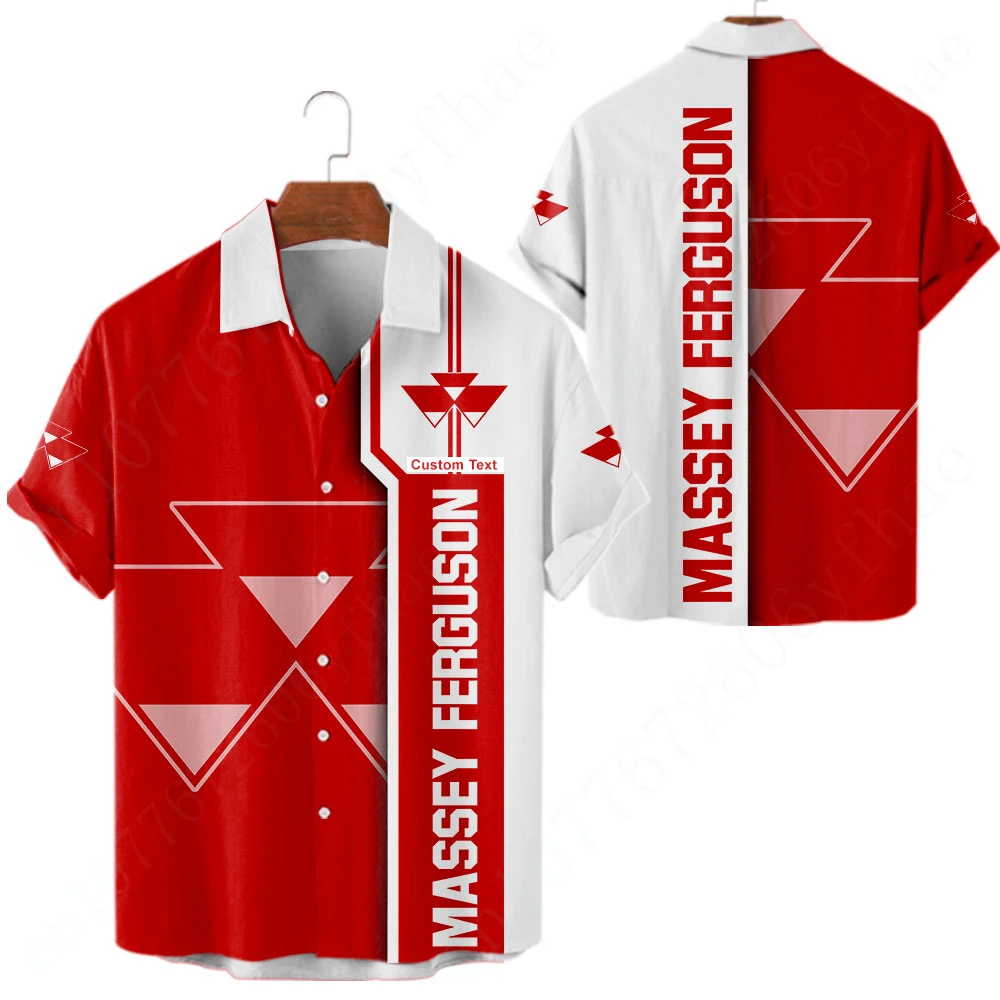 Massey Ferguson-Chemises et chemisiers 3D unisexes, vêtements décontractés pour hommes et femmes, cardigan à boutons de luxe, t-shirt Anime Respzed