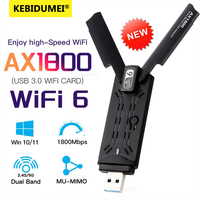 AX1800 USB WiFi 6 USB 3.0 Adapter Dual Band 2.4G/5Ghz Wi-Fi Receiver Dongle Wifi Network Card Wireless For PC Laptop Win10/11