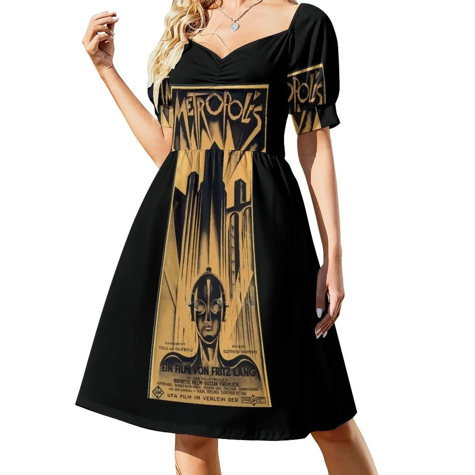 

Metropolis - Fritz Lang, movie Short-Sleeved Dress women's dresses luxury womens dress dress korean style