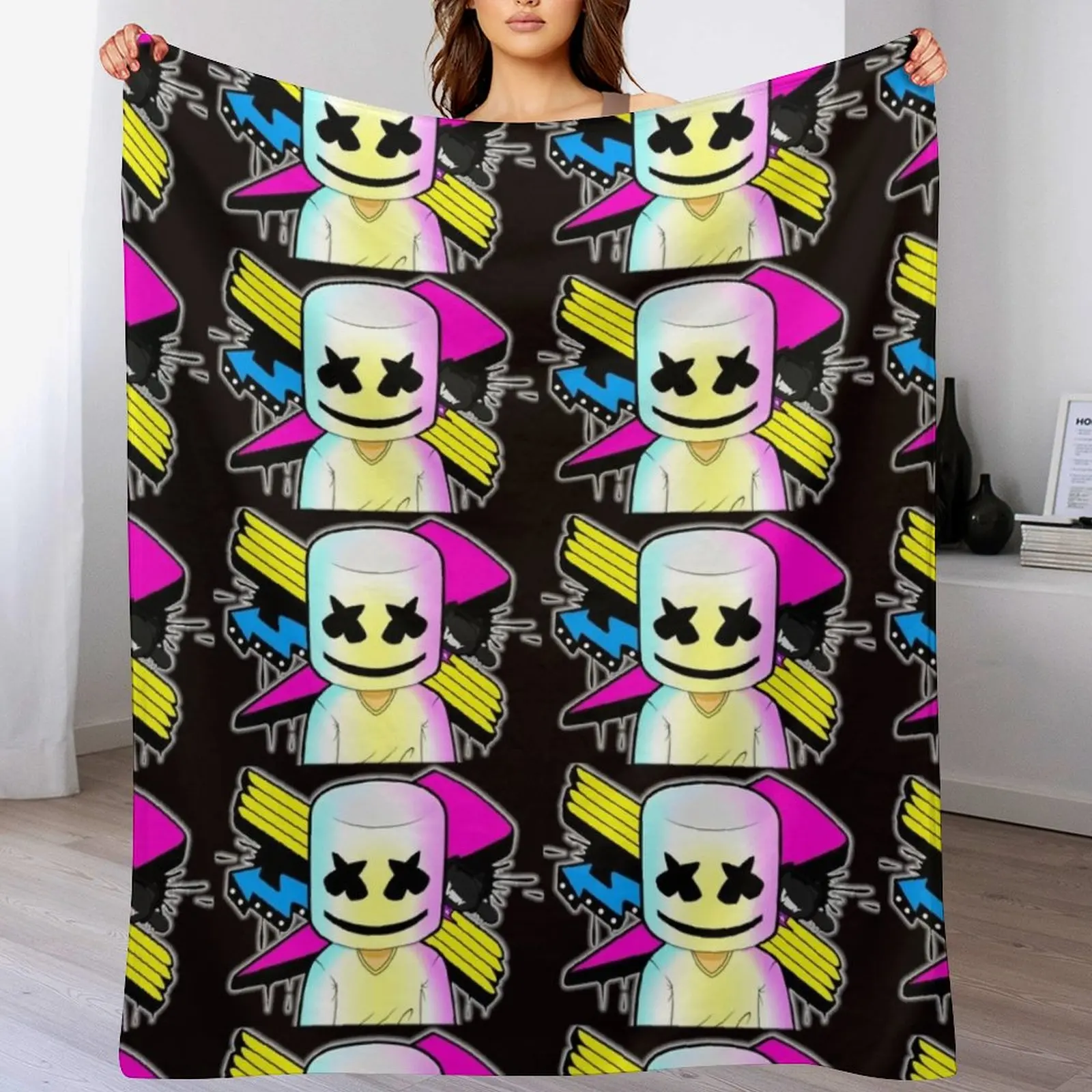 DJ Marshmallow Design. Throw Blanket Hairys Summer Blankets