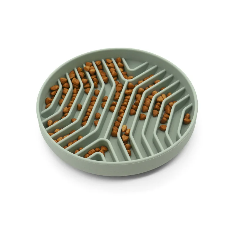 Silicone pet slow food bowl dog feeding dog bowl anti-knock with suction cup dog rice bowl dog food basin dog slow food basin