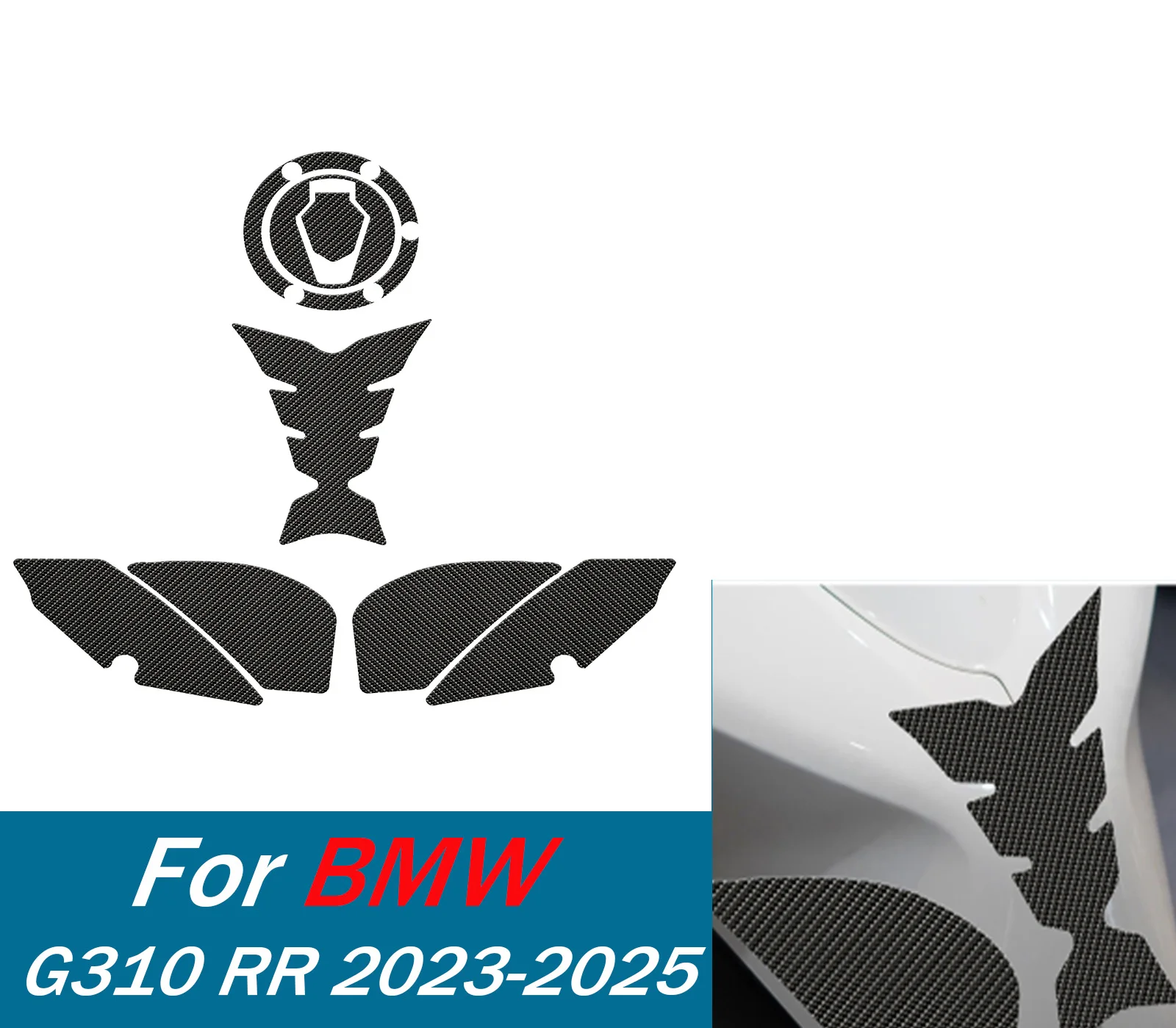 

G310RR Tank Traction Side Pad Gas Fuel Knee Grip Decal For BMW G310 RR 2023 2024 2025 G 310RR Motorcycle Stickers Accessories