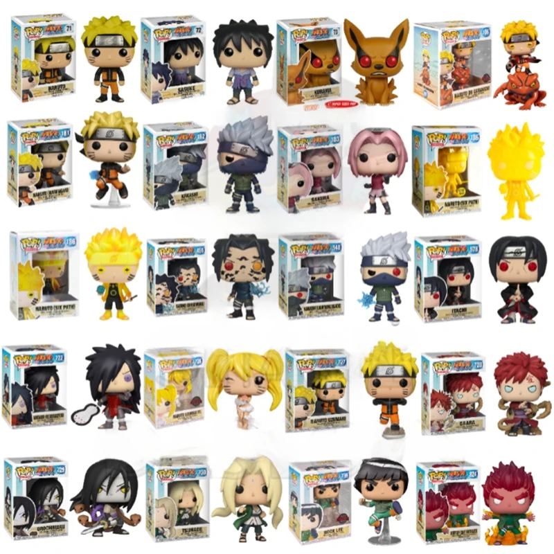 NEW Arrival Funko POP Series Kakashi #822 Tsunade #730 Orochimaru #729 Gaara #728 Uzumaki #726 Kaguya #179 action figure toys