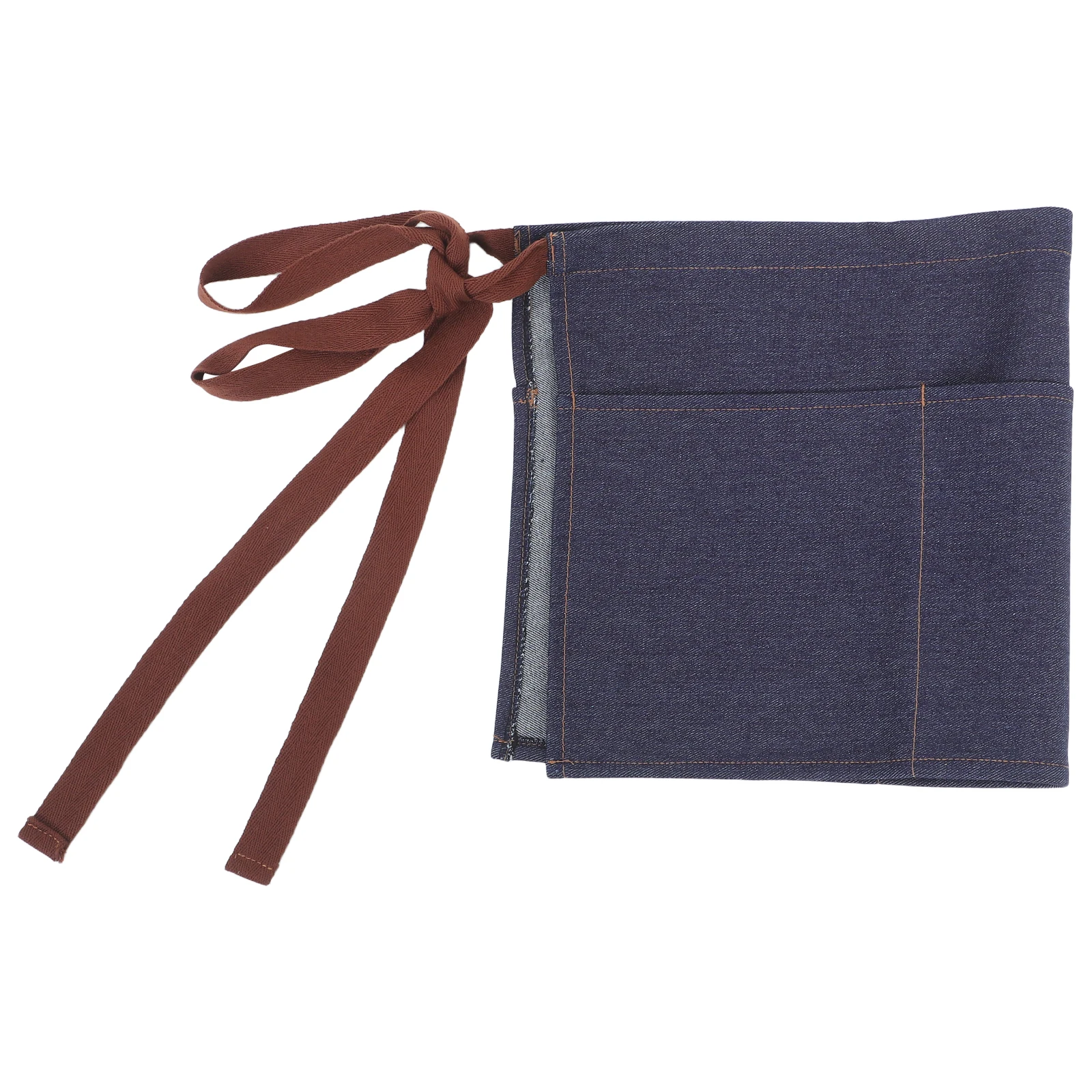 

Denim Half Apron Cotton Restaurant Server Waist Waitress Short Pocket Kitchen BBQ Mens Cooking With Pockets For Man