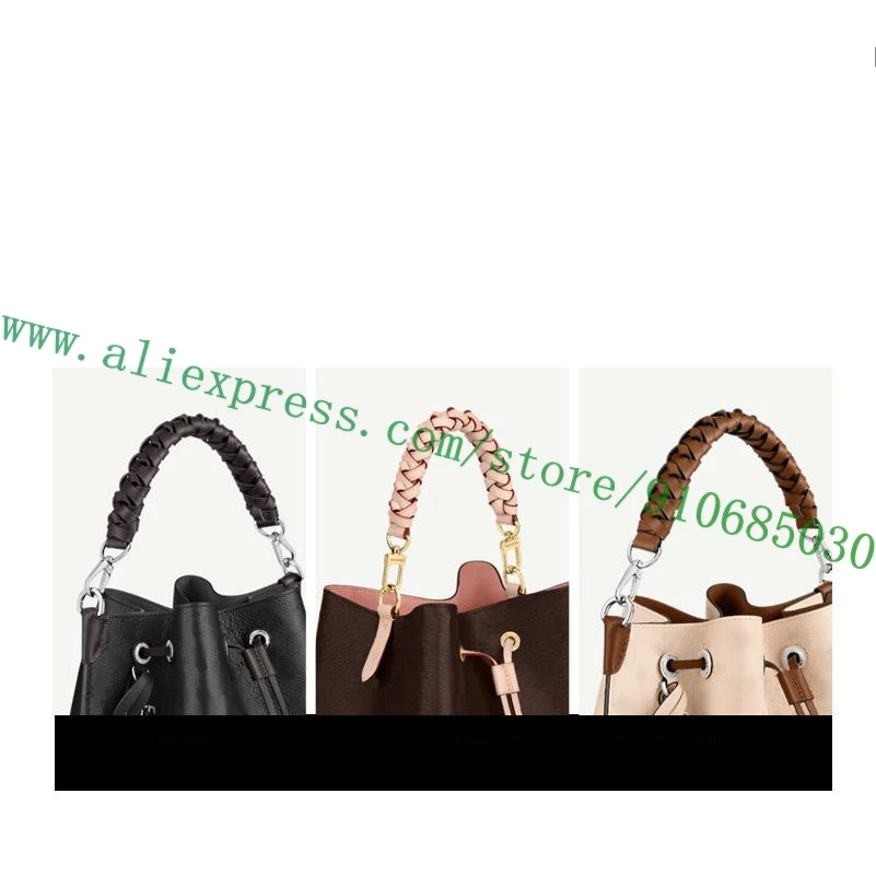 Tracolla intrecciata in pelle vacchetta per borsa da donna di design borsa da donna Ne0 borsa a secchiello borsa a mano tracolla tracolla 5 colori