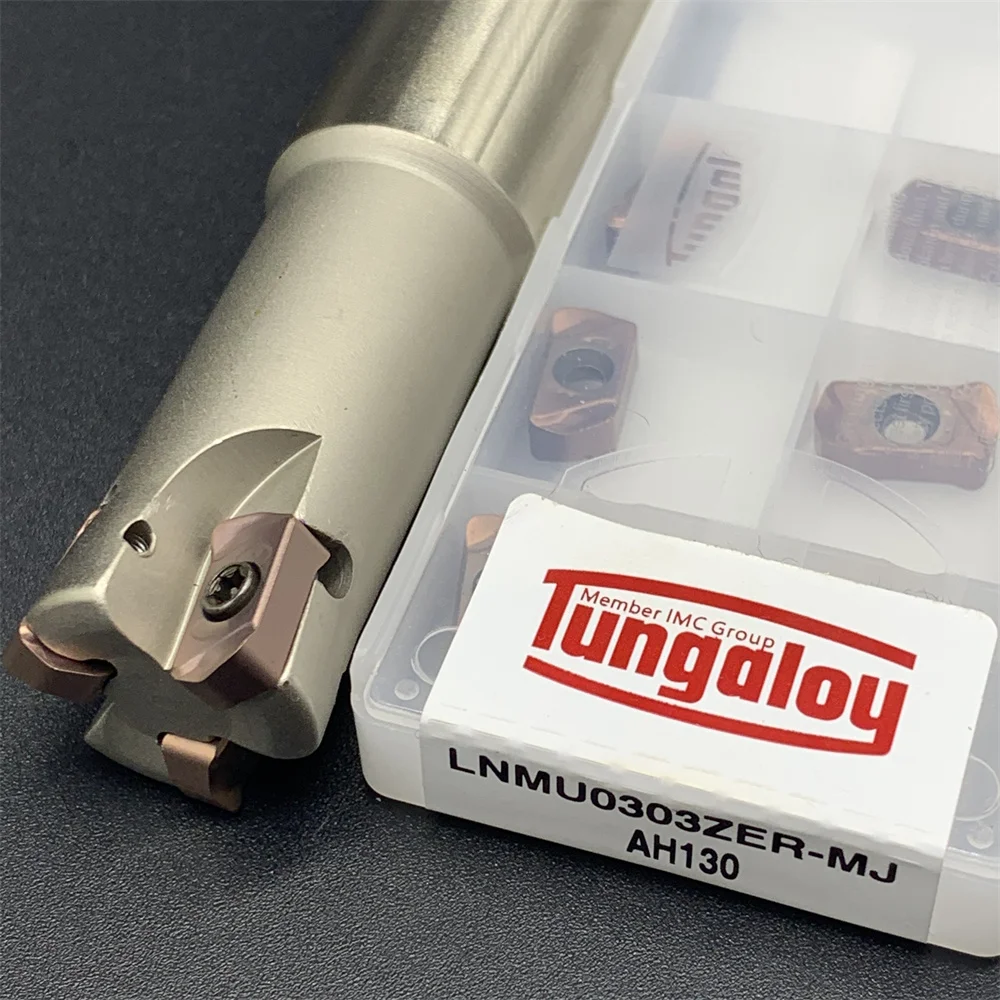 10 шт. фрезерных пластин LNMU0303ZER MJ AH725 AH130 LY7010 LY8020 с 1 держателем LNMU03 для токарных станков с ЧПУ, сменные фрезерные резцы для токарной обработки.