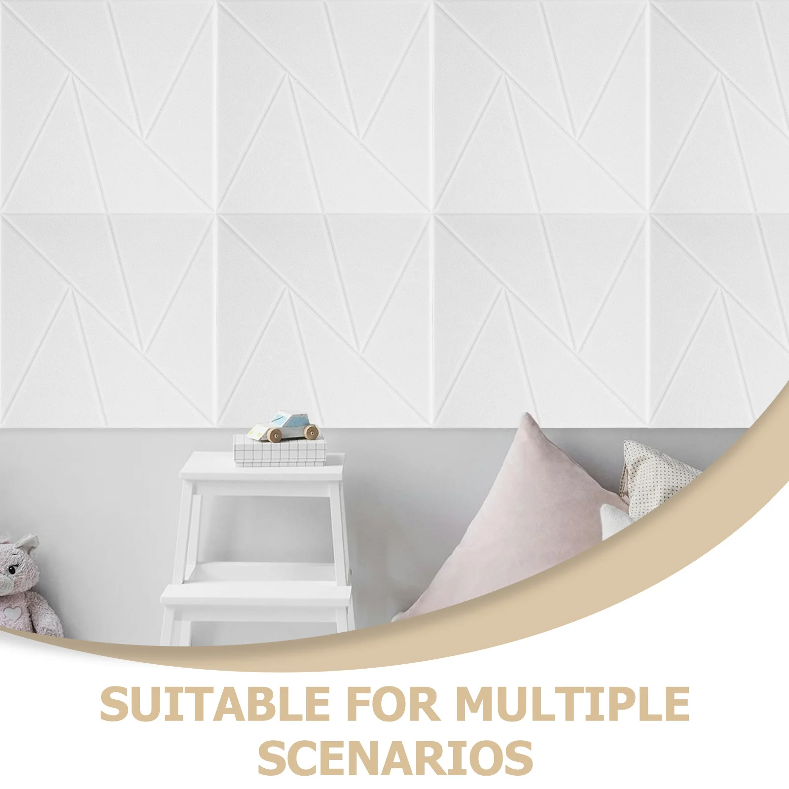 12 Uds. Paneles de pared acústicos insonorizados aislamiento amortiguación absorbente de sonido decorativo blanco a prueba