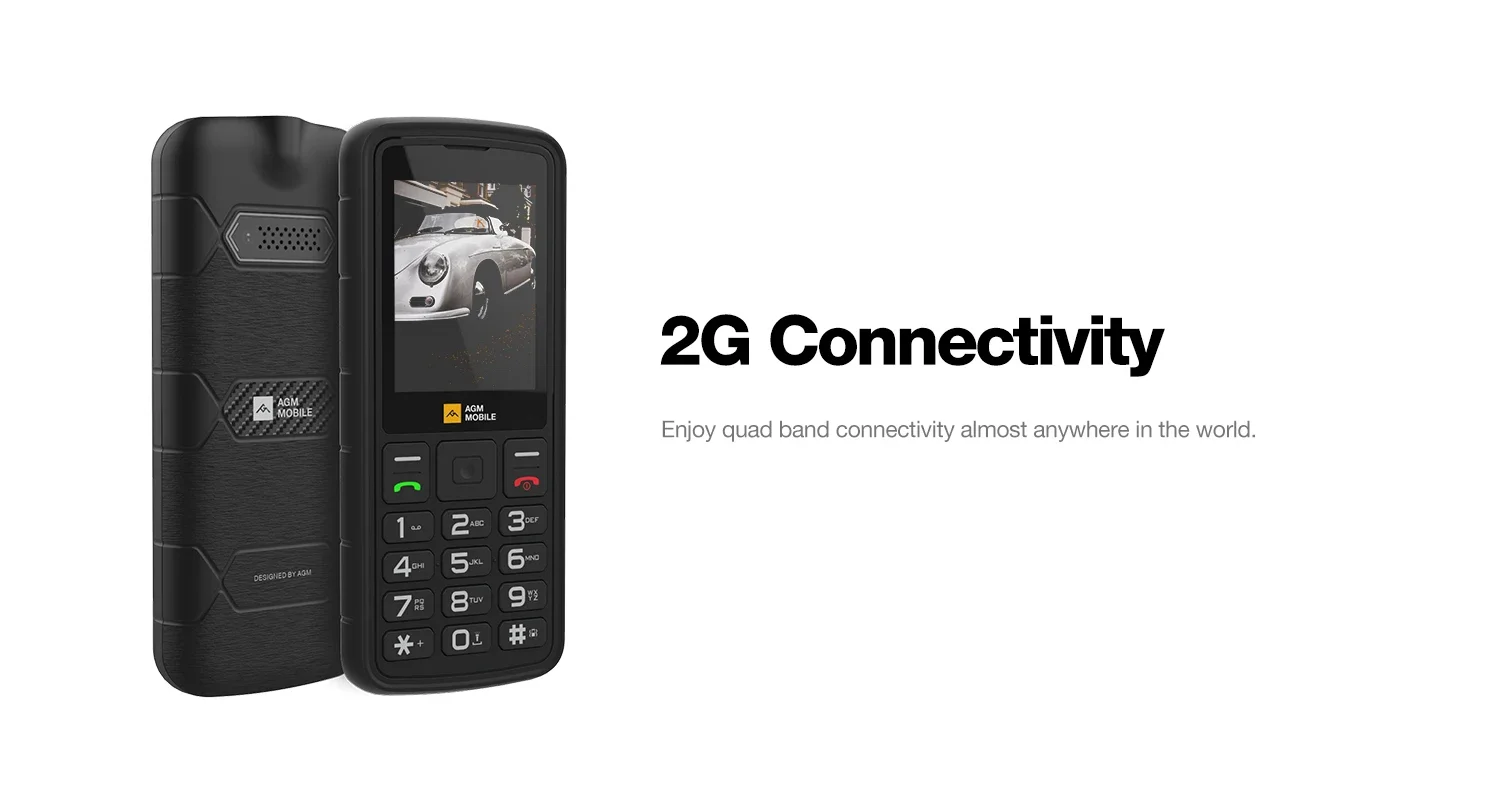 AGM M9 4G/2G Feature Phone 2.4"Screen Russian Or English Keyboard Dual SIM Large Button Big Battery Elderly Waterproof Cellphone