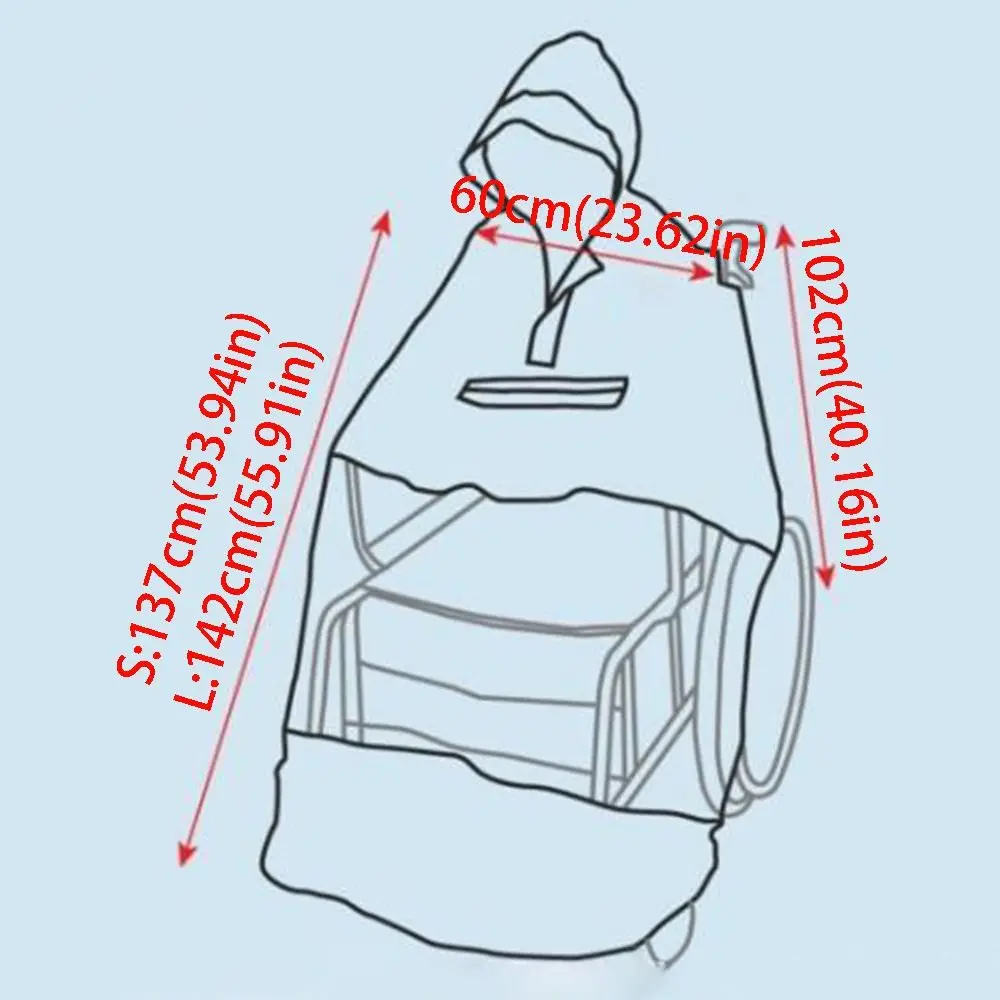 قابلة لإعادة الاستخدام كرسي متحرك معطف المطر شريط عاكس مقاوم للماء سكوتر كهربائي معطف واق من المطر خفيفة الوزن مقاومة للتمزق معطف واق من المطر عباءة #6
