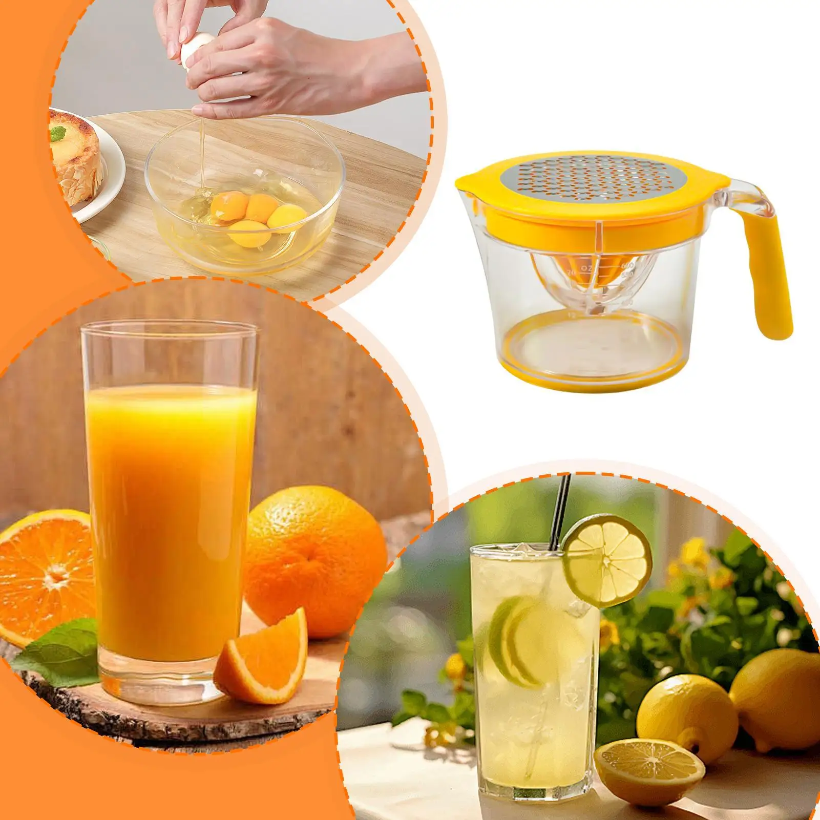 Lemon Juicer Multifunctional Portable Grinding Extractor Manual Juicers Citrus Squeezer For Fruit Lime Ginger Garlic Home