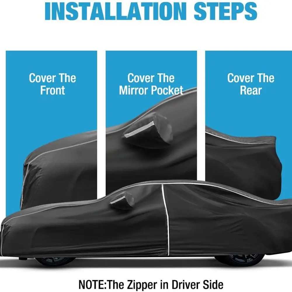 غطاء سيارة مقاوم للماء مكون من 6 طبقات من تشيفي كامارو 2010-2024 مع حقيبة تخزين #6
