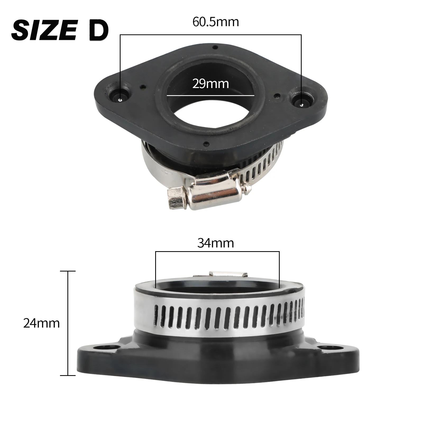 NIBBI Mororcycle Intake Manifold Carburetor Boot Joints For Motorcross Dirt Bike Kawasaki GY6 Engine Scooter