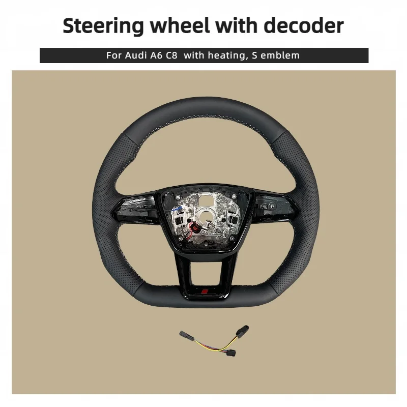 

Модифицированный съемный декодер, подогрев, полупробивной темно-серый руль с логотипом S, на заказ для Audi A6 C8