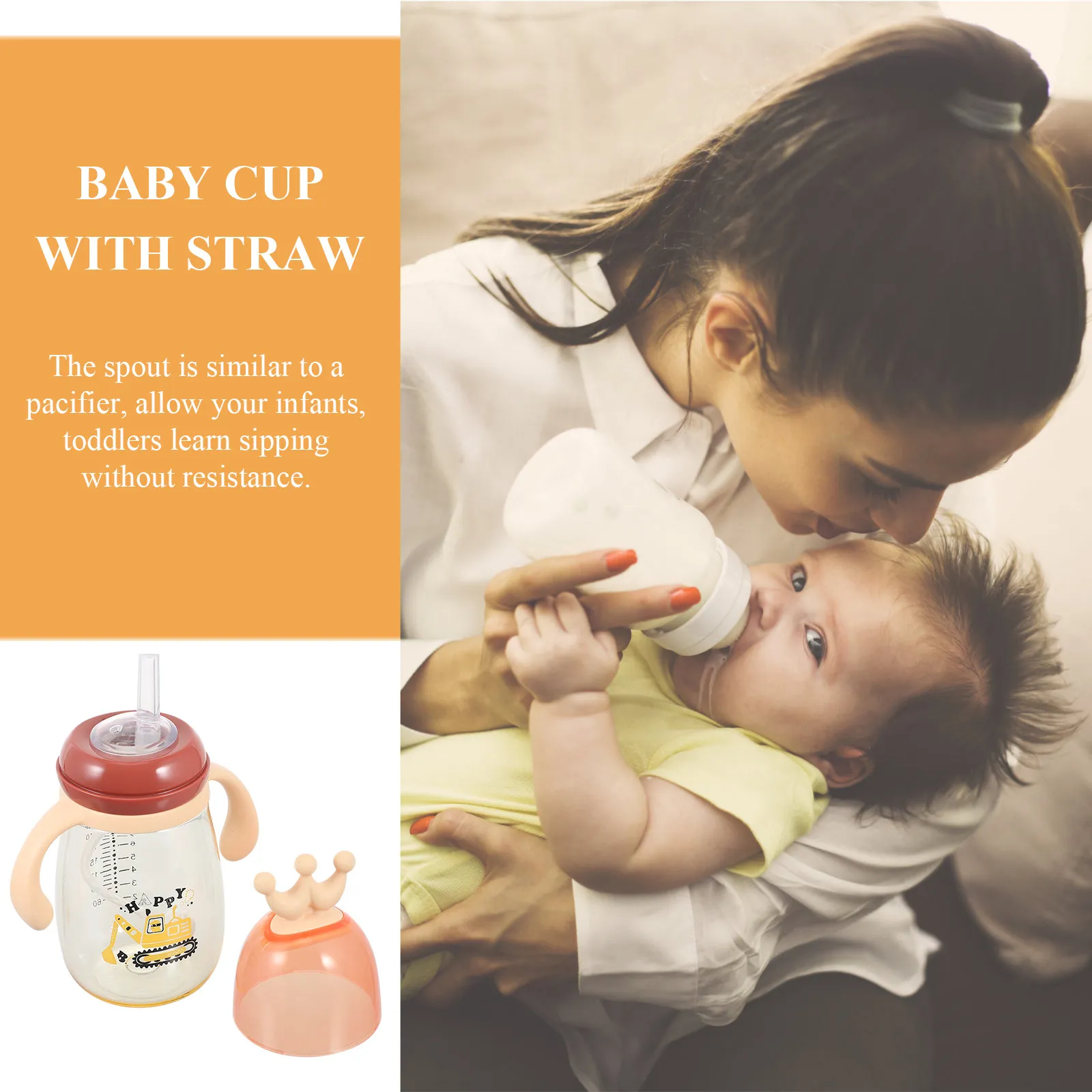 

Baby Water Bottle PPSU Anti choking Sippy Cup Straw Bottles for Toddlers Infants Baby Cup Portable Leak Proof