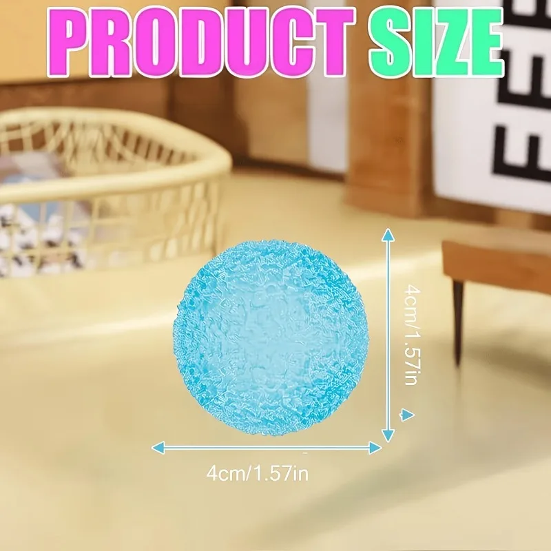 NEEDOH Pelota Antiestrés de Gel Texturizado de Rebote Lento, Juguete Sensorial para Aliviar la Ansiedad, Regalo para Vacaciones y Regreso a Clases, Color Aleatorio