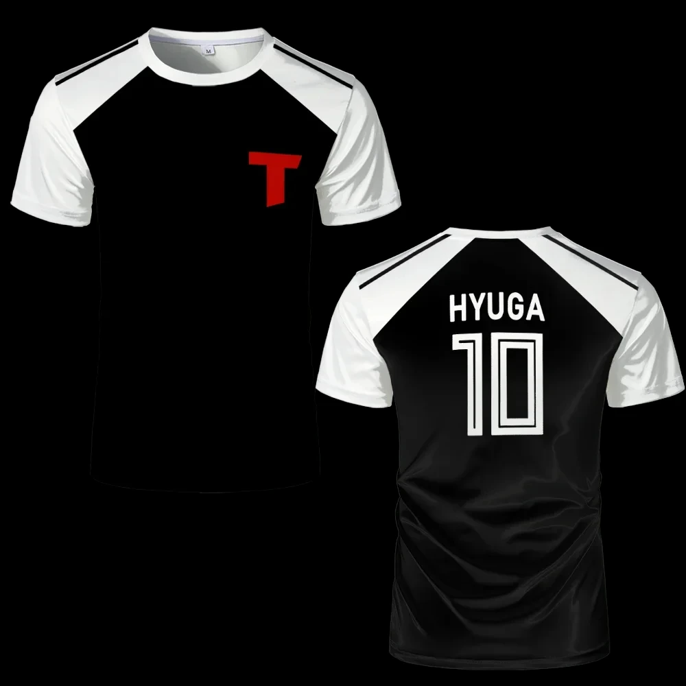 

Captain Tsubasa Anime Tshirt Hyuga Animation Cosplay Short-sleeved 3D Printed Football Jersey T-shirts Mens Designer Clothes