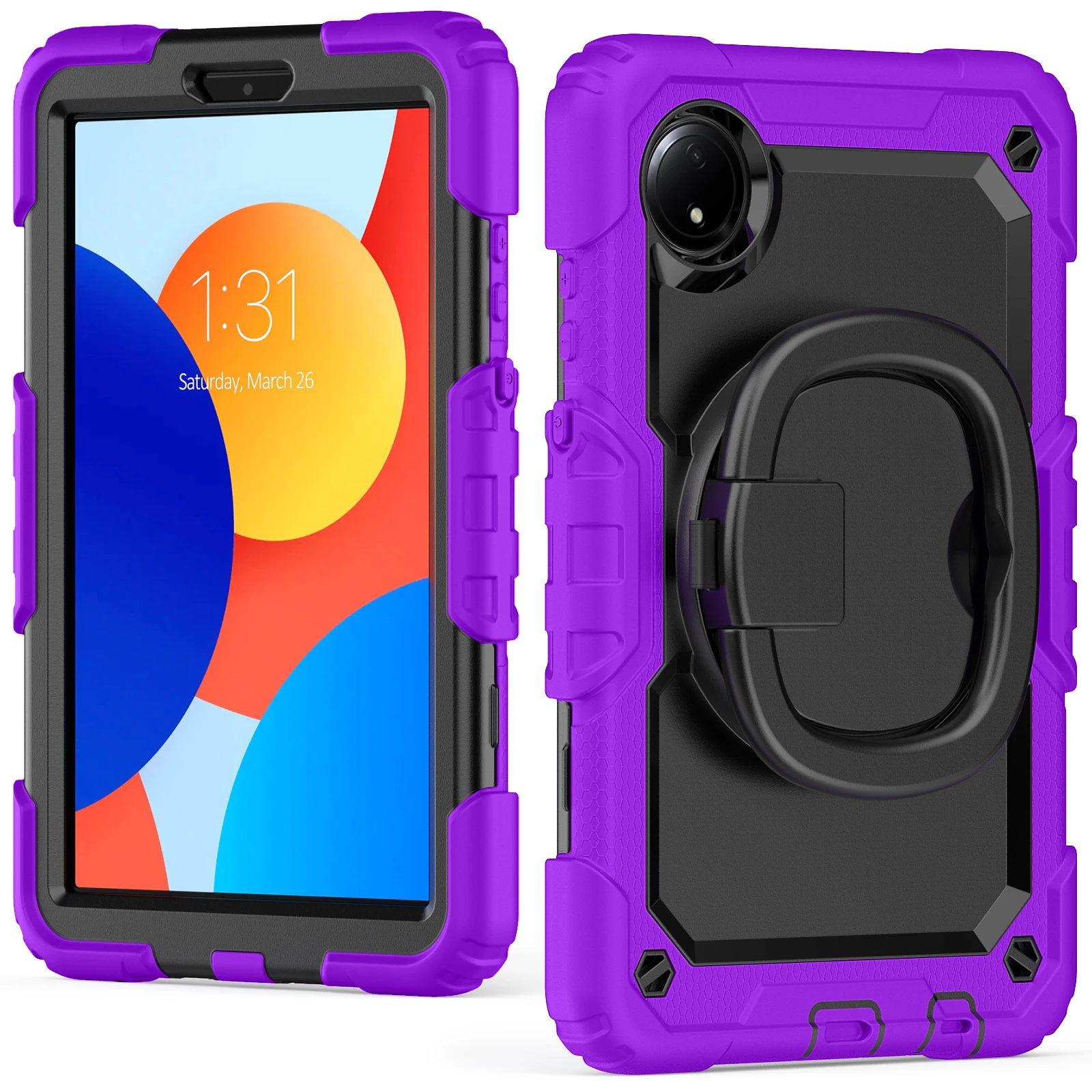 

360 Rotatable Stand Case for Xiaomi Redmi Pad SE 8.7 2024 Hybrid Armor Cover for Redmi Pad SE 4G 8.7" Shell Folding Handle Grip