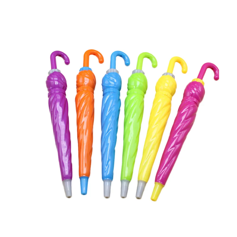 

6 шт., шариковые ручки-зонтики, креативный мультяшный стиль, гладкое письмо, прозрачные чернила, офисные школьные канцелярские принадлежности для дома, студенческая шариковая ручка