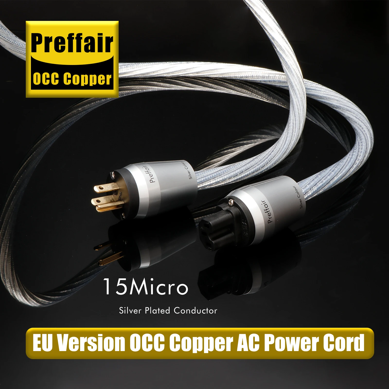 Hifi Audiophile Power Acble EU/US Schuko Power Cord Without Original Box US EU Plug Power Cable